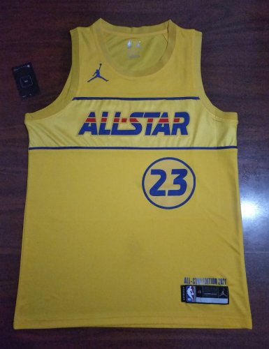 23 james 2021 All star game jersey yellow